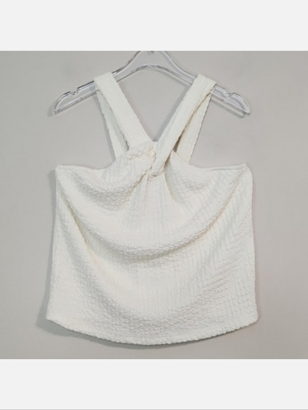 Zara Girls Cream Cross-Front Tank, Size  8/9 ~ NWT